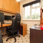 Home office with desk and chair