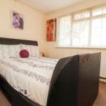 Cozy bedroom with double bed.